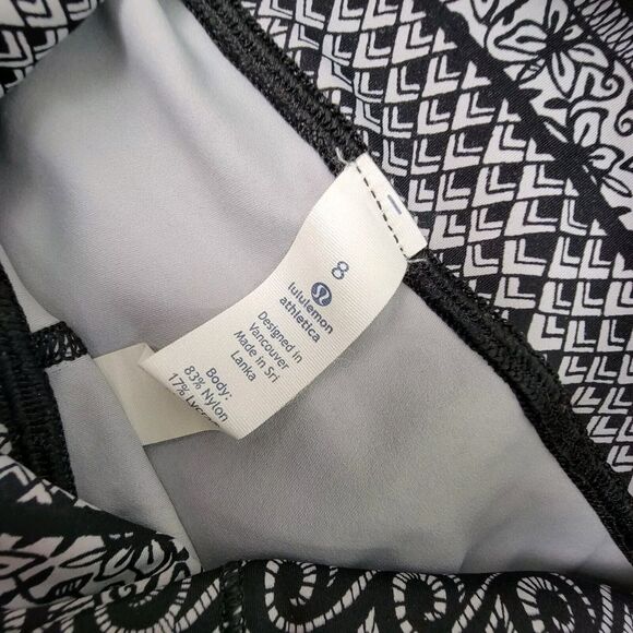 Lululemon Wunder Under High Rise Nulux Entwined Leggings Womens Size 8 Black - Picture 4 of 5